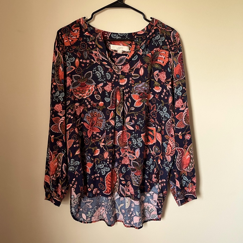 Floral Loft blouse, size Medium